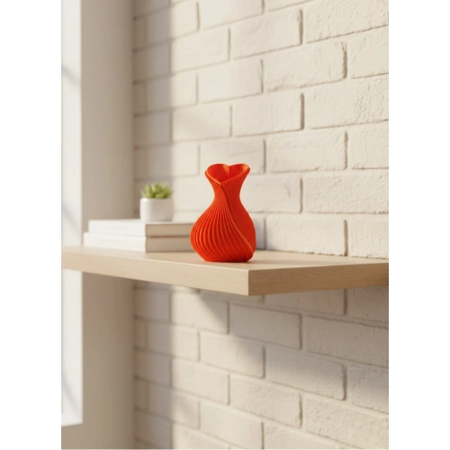 BFS Kalpli Turuncu Dekoratif Vazo 11 cm Modern Şık Masaüstü Aksesuar