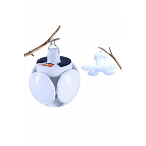 BFS Kamp Lambası Güneş Enerjili Solar 5 Kanatlı Katlanır Lamba Karavan