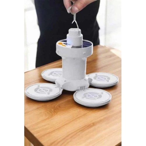 BFS Kamp Lambası Işıldak Beyaz Işık Güneş Enerjili Solar Aydınlatma 5 Kanatlı Katlanabilir