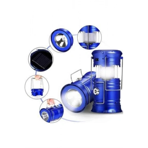 BFS Kamp Lambası Solar Şarjlı Kızaklı Kamp Feneri Led Lamba Işıldak