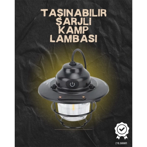 BFS Kamp ve Bahçe İçin Retro LED Fener – Sıcak Işık, Uzun Ömürlü Batarya