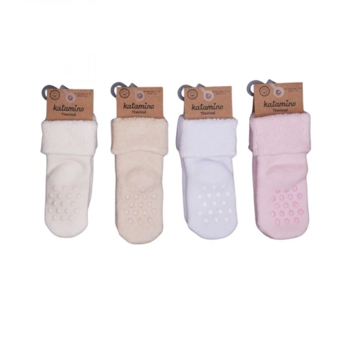 BFS  Katamino Beru Katlamalı Absli Kız Bebek Havlu Soket Çorap K42260 Asorti