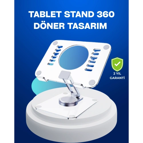 BFS Katlanabilir Tablet Standı Ayarlanabilir Kaymaz Şeffaf Tasarım