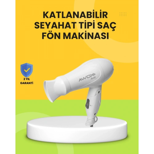 BFS Katlanır Gövdeli Saç Kurutma Makinesi Ev ve Valiz Kullanımı