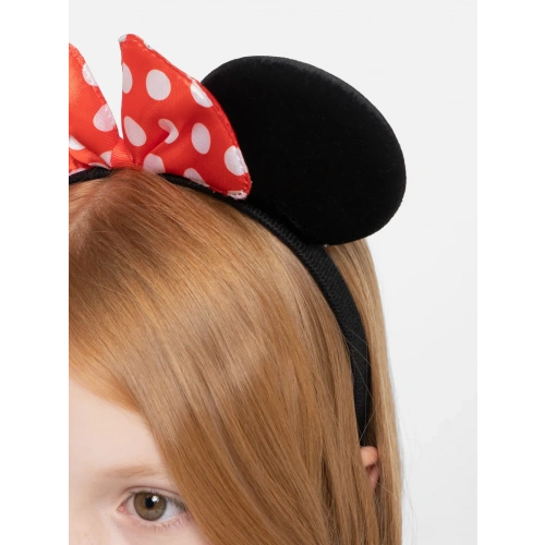 BFS  Kırmızı Fiyonklu Minnie Mouse Taç Fare Tacı Kafa Bandı