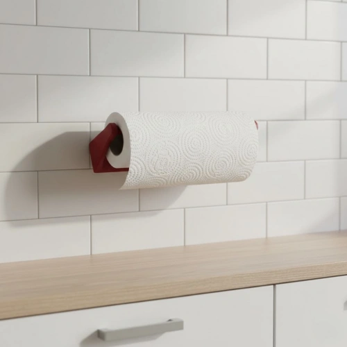 BFS Kırmızı Peçete Tutucu Dayanıklı Duvar Tipi Kağıt Havlu Askısı