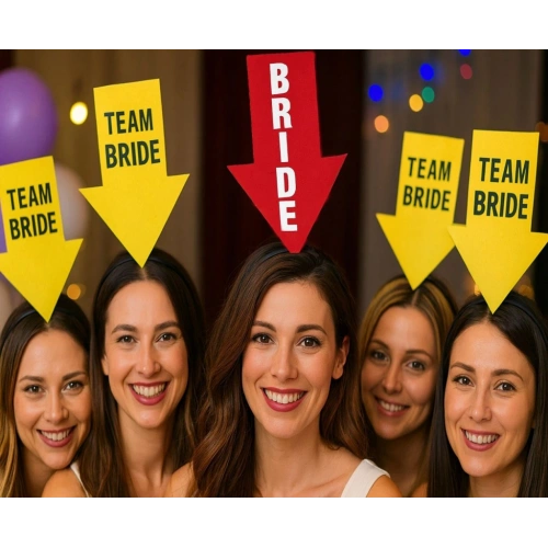 BFS Kişiselleştirilebilir Ok Taç – Üzerine Yazı Yazılabilen Parti Tacı Kırmızı Renk