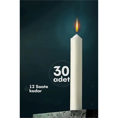 BFS  Klasik Mum 30 Adet - Kokusuz Mum