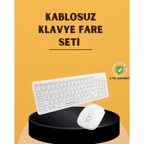 BFS Klavye Mouse Seti Sessiz Kablosuz Türkçe TV  PC Uyumlu