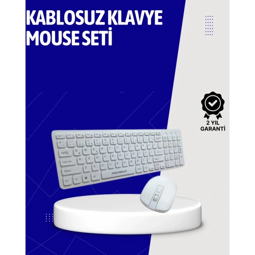 BFS Klavye Mouse Seti Sessiz Kablosuz Türkçe TV  PC Uyumlu