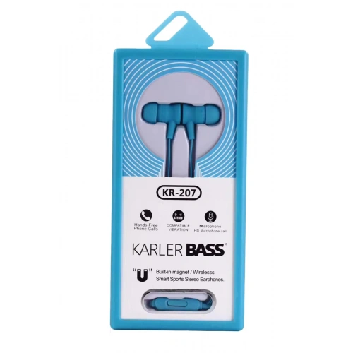 BFS  KR-207 Mıknatıslı Kablolu Kulaklık - Mavi