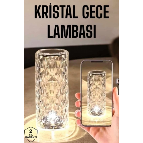 BFS Kristal Dokunmatik Ve Kumandalı Masa Ve Gece lambası