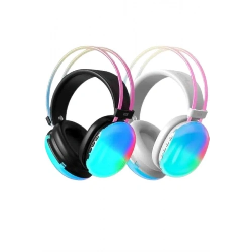 BFS Kulak Üstü Kablosuz Bluetooth Kulaklık Unısex Renkli Işıklı Kulaklık