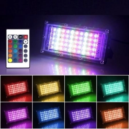 BFS  Kumandalı Led Işık Dış Cephe AydınlatmasıÇok Renkli RGBLed Panel Işık PartiLed Aydınlatma