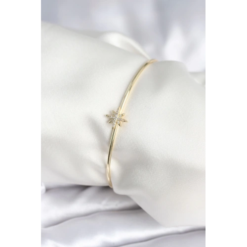 BFS Kutup Yıldızı Figür Pirinç Gold Renk Kadın Bileklik