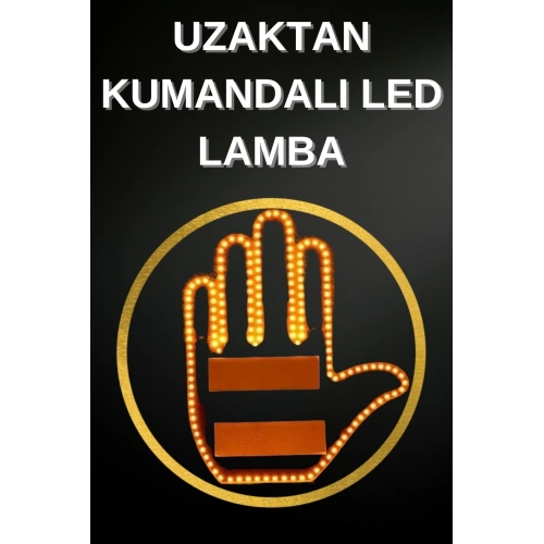 BFS Led Işık El İşareti Araç Camı İçin Uzaktan Kumandalı