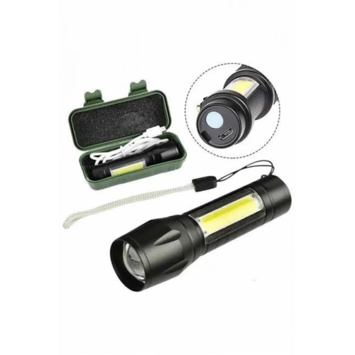 BFS Led Lamba El Feneri Küçük Taşınabilir USB Şarjlı Acil Durum Lambası