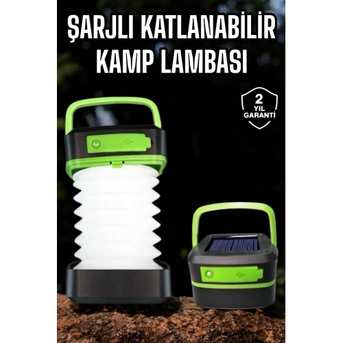 BFS Led Lamba Kamp Lambası Hafif Taşınabilir Şarj Süreli Akordeon El Fenerli