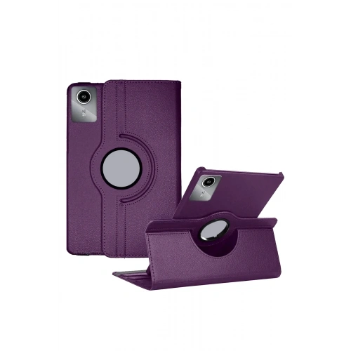 BFS  Lenovo Tab M11 TB330FU 360 Tablet Deri Kılıf - Mürdüm