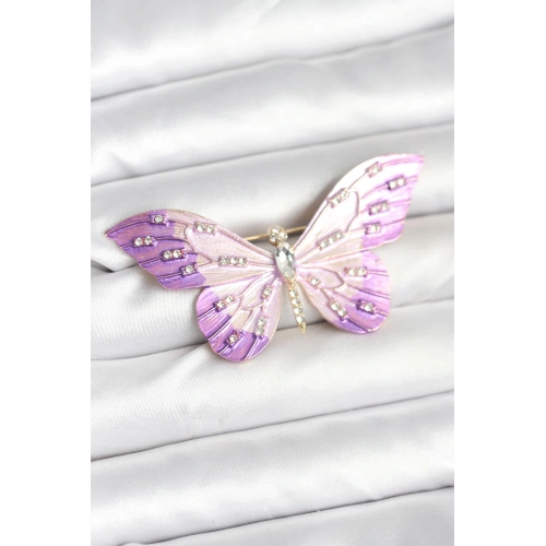 BFS Lila Renk Kelebek Model Broş