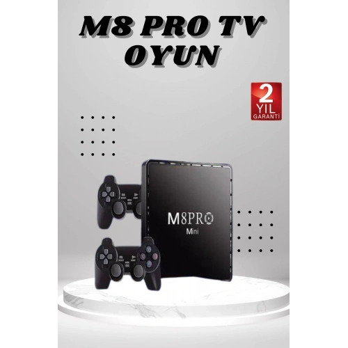 BFS M8 PRO Mini 2.4G 10K ultra HD 64 GB TV BOX Android TV GAME BOX  2 Adet Oyun Konsolu