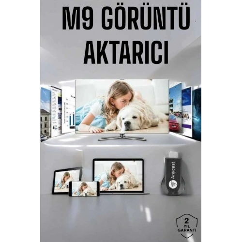 BFS M9 Plus Kablosuz Görüntü+Ses Aktarıcı HDMI TV