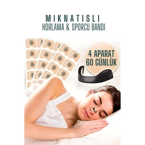 BFS  Manyetik Burun Bandı - 2 AYLIK Sporcu Burun Bandı - Horlama Önleyici Azaltıcı - 4 Farklı Boyut