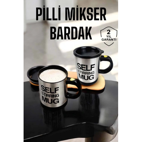 BFS Mikser Kupa Yazılı Mug Bardak Karıştırma Özelliği
