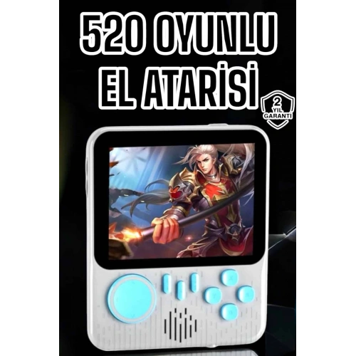 BFS Mini Atari El Atarisi 3.5 inç Ekran Çift Konsol 666 Adet Retro Oyun Gameboy El Atarisi