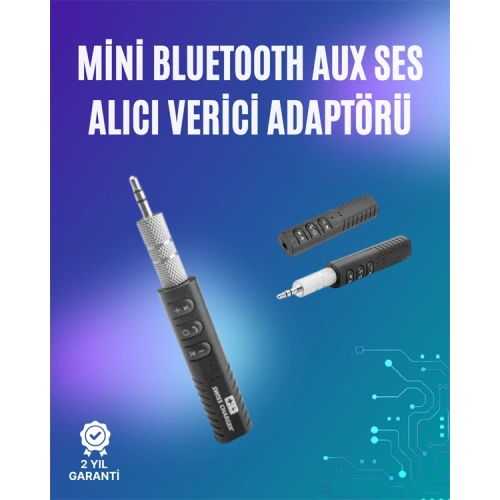 BFS Mini Bluetooth Müzik Alıcısı | Ev & Araç Stereo Sistemlerine Kablosuz Bağlantı