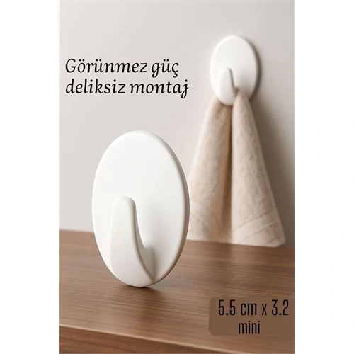 BFS Mini Kendinden Yapışkanlı Duvar Askısı – 5.5 x 3.2 cm | İz Bırakmaz, Güçlü Tutuş