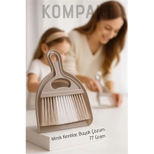 BFS Minimal Tasarım El Faraşı ve Fırça Seti | Masaüstü & Mutfak Tezgahı Mini Süpürge