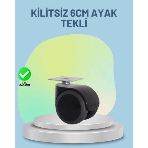 BFS Mobilya Tekerleği 6 cm Kilitsiz Tekli Satış