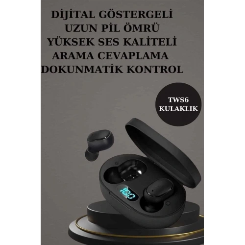 BFS Nabız Ölçer Hediye Bileklikli Akıllı Saat ve Dijital Göstergeli Bluetooth Kulaklık Çoklu Şarj Girişi