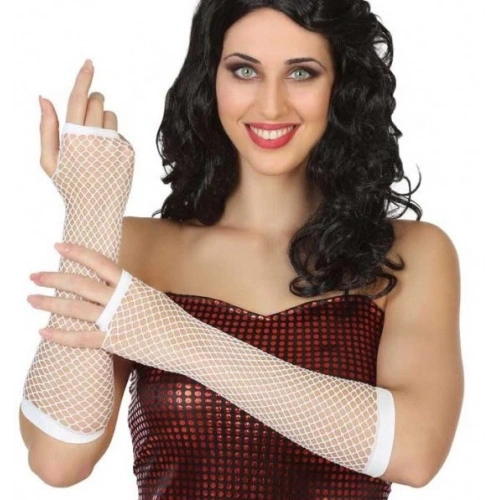 BFS Nessiworld  Uzun File Örgü Eldiven Beyaz Renk