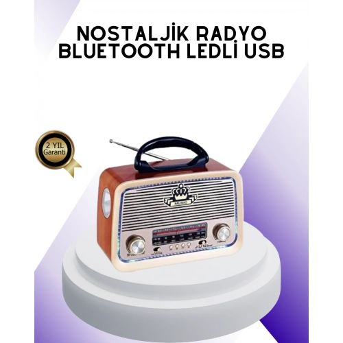 BFS Nostalji Bluetooth Radyo FM AM SW Ahşap Eskitme Tasarım