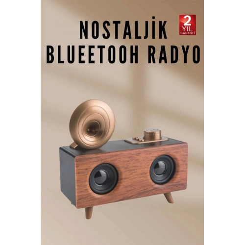 BFS Nostaljik Radyo Bluetooth Bağlantılı Şarjlı Yüksek Ses Kaliteli