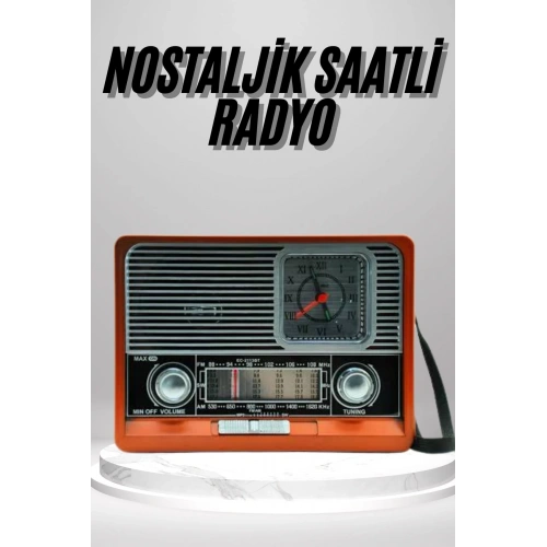 BFS Nostaljik Vintage Radyo Taşınabilir Bluetooth Bağlantılı Hoparlör Radyo