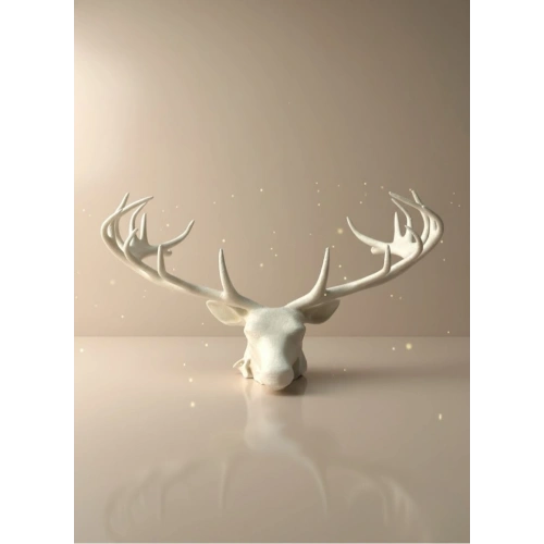 BFS odern Geyik Başı Biblo 25 cm Zarif Masa Üstü Dekor