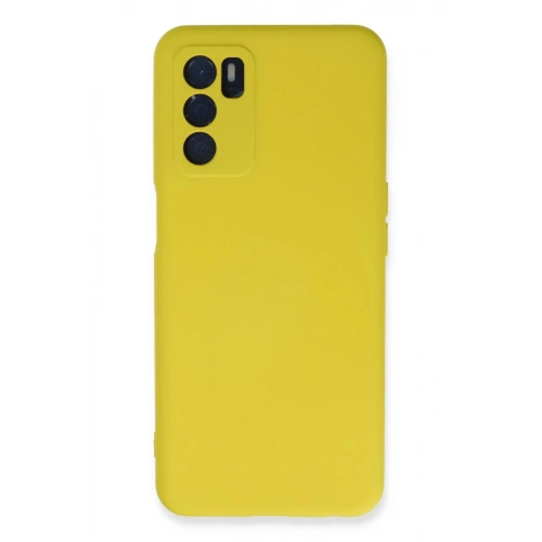 BFS Oppo A16 Kılıf Nano içi Kadife Silikon - Sarı