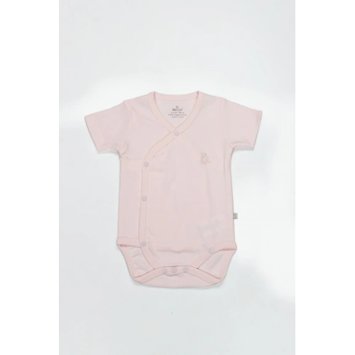 BFS Organik Natural Basic Style Kruvaze Yarım Kol Body BS17101 Pembe