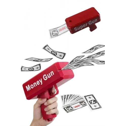 BFS Para Dolar Atma Makinası Super Money Gun Para Saçma Fırlatma Tabancası