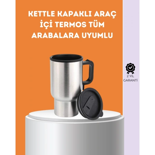 BFS Paslanmaz Çelik Araç İçi Kahve ve Çay Isıtıcı Termos