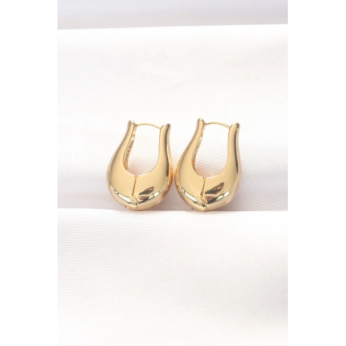 BFS Pirinç Gold Renk Bombeli Küpe