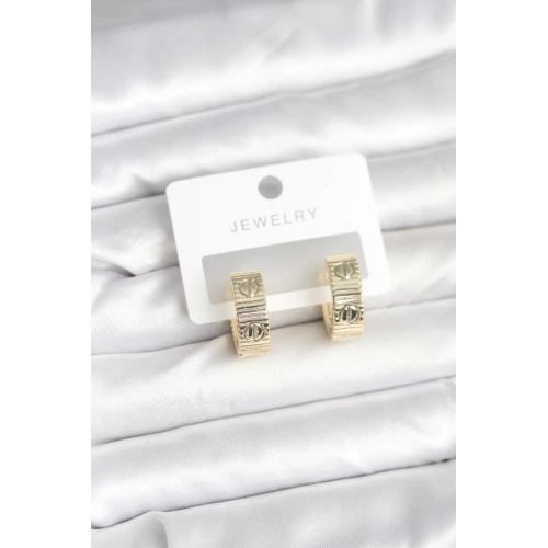 BFS Pirinç Gold Renk Halka Kadın Küpe