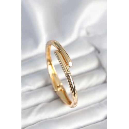 BFS Pirinç Gold Renk Kadın Kelepçe Bileklik