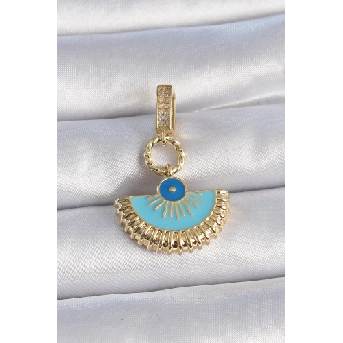 BFS Pirinç Gold Renk Nazar Boncuklu Ajda Charm