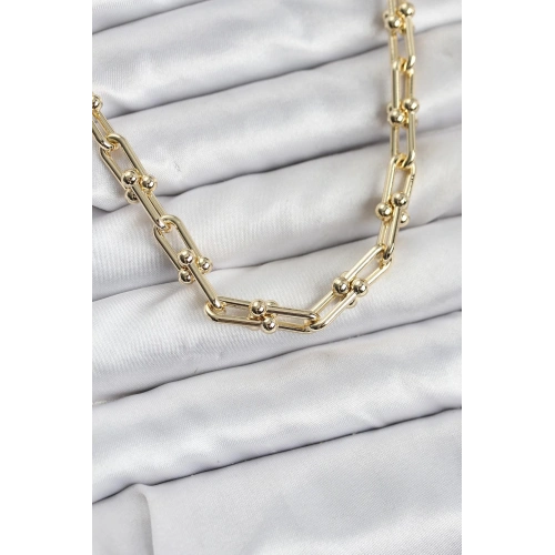 BFS Pirinç Gold Renk Tifani Model Kadın Kolye