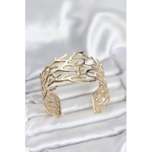 BFS Pirinç Gold Renk Vintage Model Kadın Bileklik