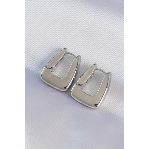 BFS Pirinç Gümüş Renk Kalın Küpe